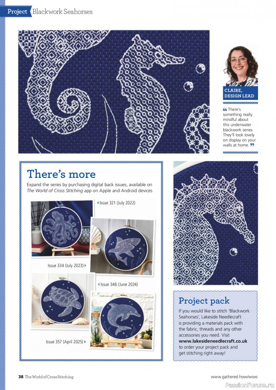 Коллекция вышивки в журнале &laquo;The World of Cross Stitching №368 2025&raquo;