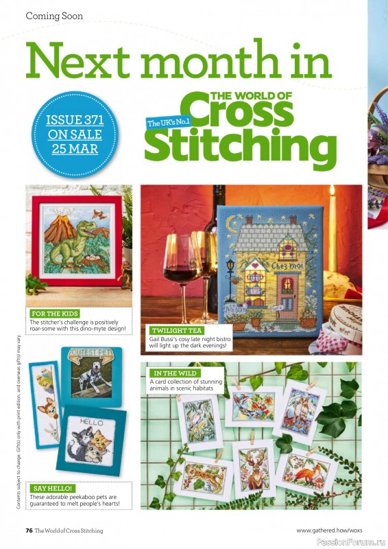 Коллекция вышивки в журнале &laquo;The World of Cross Stitching №370 2026&raquo;