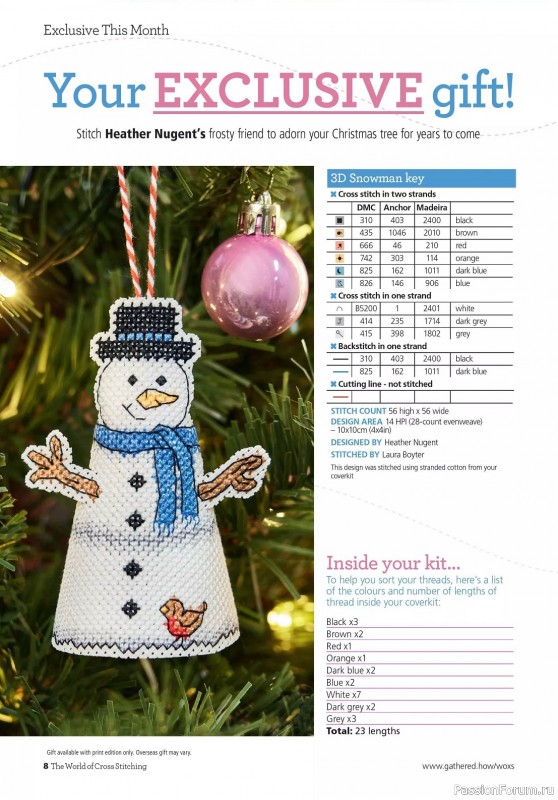 Коллекция вышивки в журнале «The World of Cross Stitching - Special 2023»