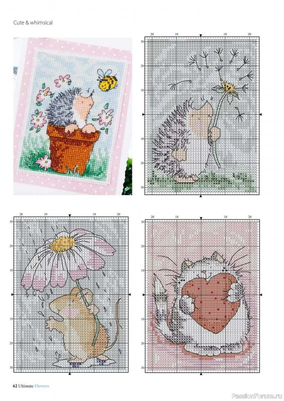Коллекция вышивки в журнале «Ultimate CrossStitch Flowers - 2025»