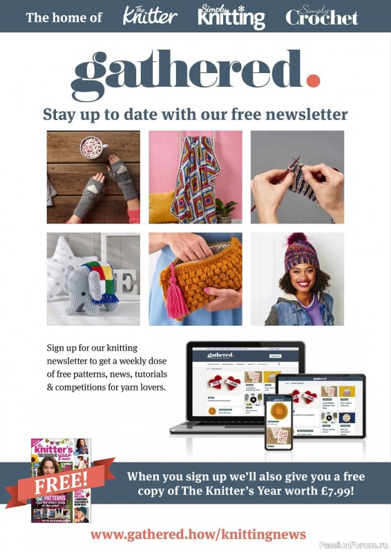 Вязаные модели спицами в журнале «The Knitter №176 2022»