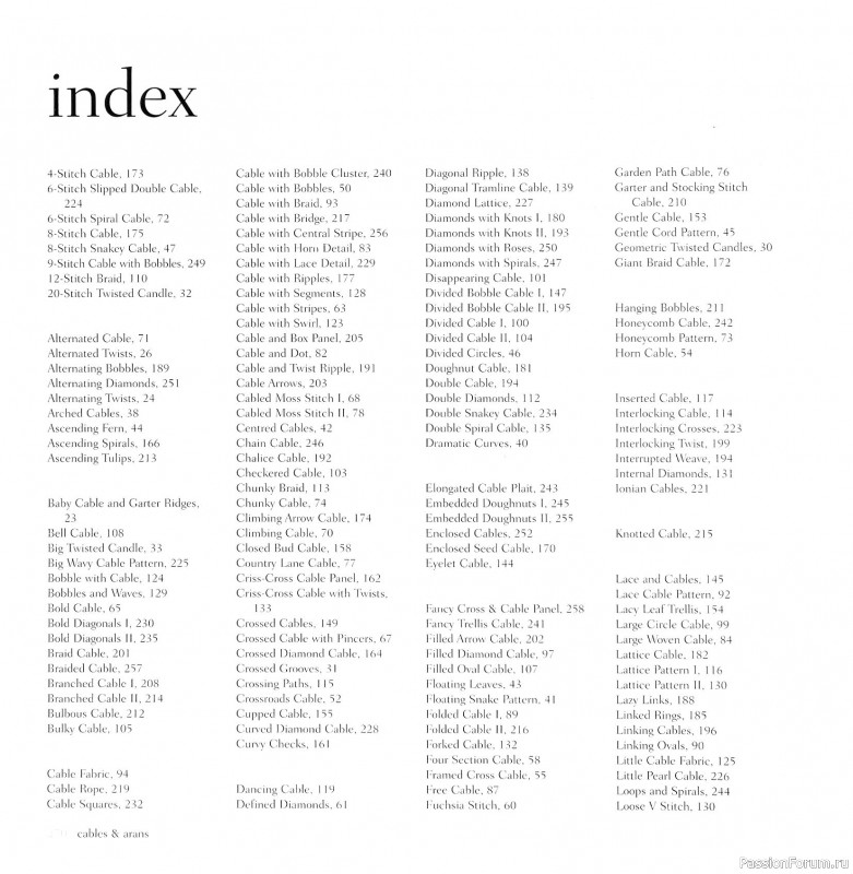 Вязаные проекты в книге «Cables & Aran Stitches-250 to Knit». Продолжение