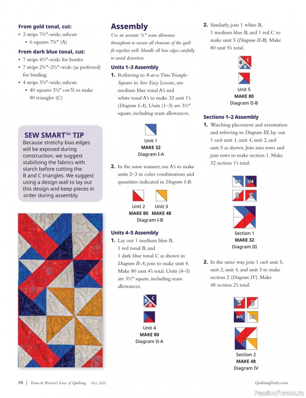 Коллекция проектов для рукодельниц в журнале «Fons & Porter’s Love Of Quilting - Fall 2025»