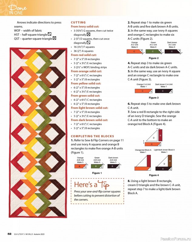 Коллекция проектов для рукодельниц в журнале «Quilter's World - Autumn 2025»