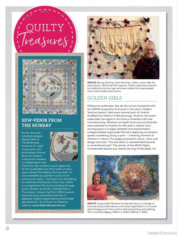 Коллекция проектов для рукодельниц в журнале «Quilters Companion №136 2025»