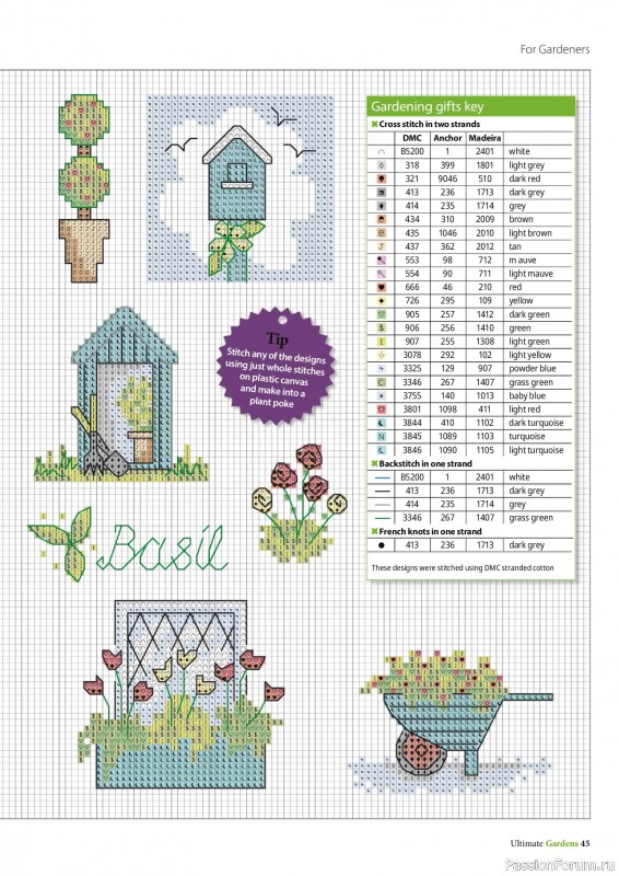 Коллекция вышивки в журнале «Ultimate Cross Stitch Gardens 2026»