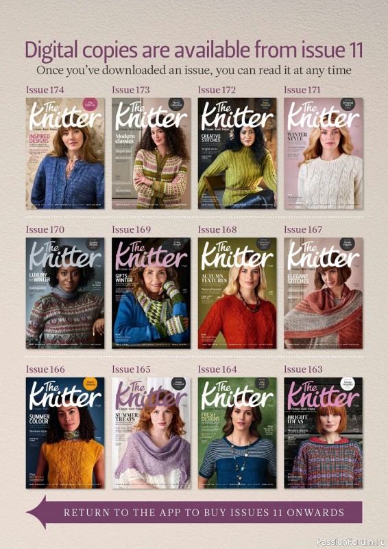 Вязаные модели в журнале «The Knitter №179 2022»