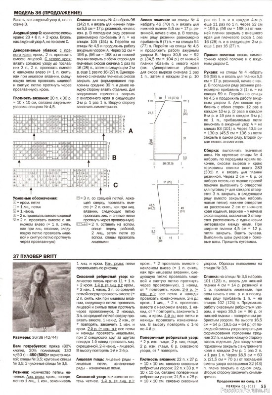 Вязаные модели в журнале «Verena №1 2022»