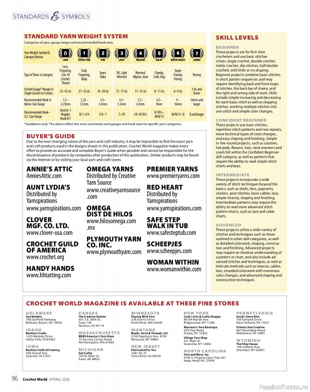 Вязаные проекты крючком в журнале &laquo;Crochet World - Spring 2026&raquo;