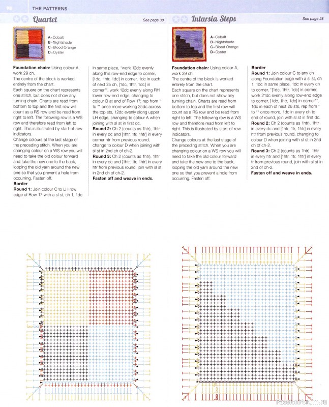 Вязаные проекты в книге «150 Crochet Blocks». Часть 2