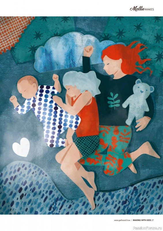 Коллекция проектов для рукодельниц в журнале «Mollie Makes – Making with Kids 2025»