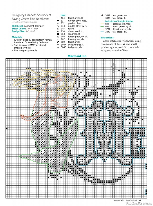 Коллекция вышивки в журнале &laquo;Just CrossStitch - Summer 2026&raquo;