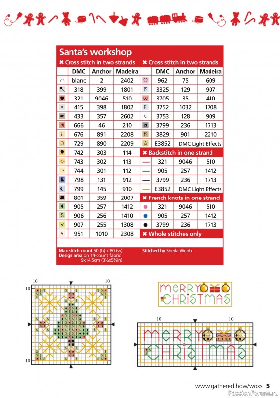 Коллекция вышивки в журнале «The World of Cross Stitching №350 2024»