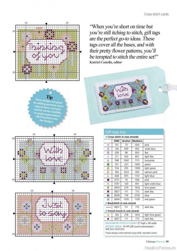 Коллекция вышивки в журнале «Ultimate CrossStitch Flowers - 2025»