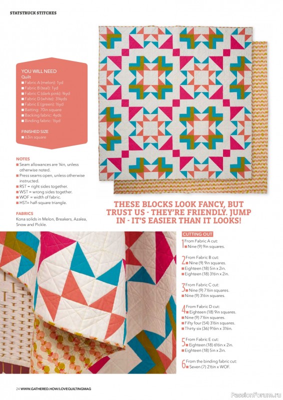 Коллекция проектов для рукодельниц в журнале &laquo;Love Patchwork & Quilting №163 2026&raquo;