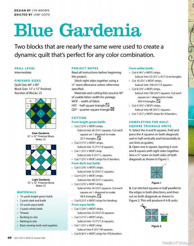 Коллекция проектов для рукодельниц в журнале &laquo;Quilter's World - Summer 2026&raquo;