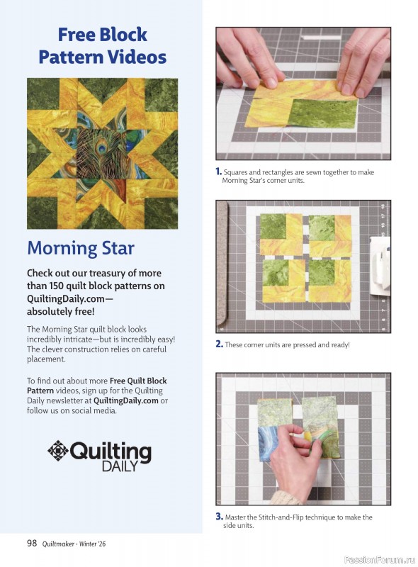 Коллекция проектов для рукодельниц в журнале «Quiltmaker - Winter 2026»