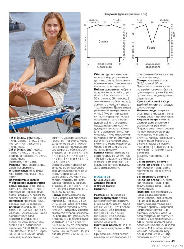 Вязаные модели спицами в журнале «Creazion №2 2023»