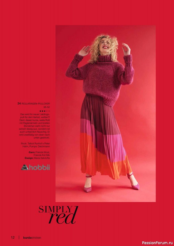 Вязаные модели в журнале «Burda Stricken №4 2023»