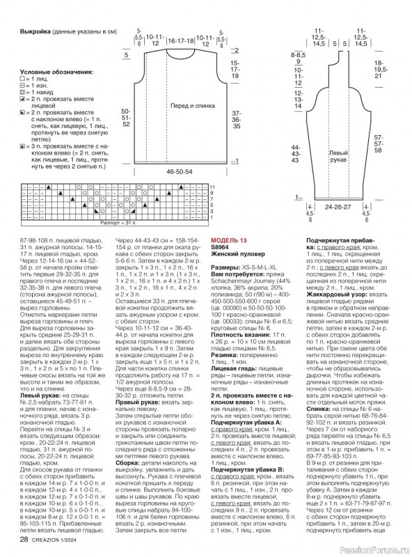 Вязаные модели в журнале «Creazion №1 2024»