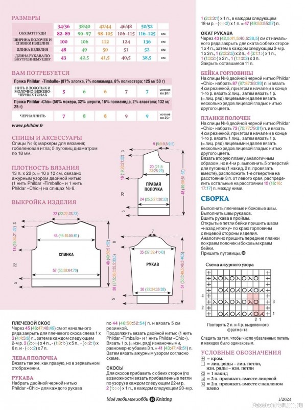 Вязаные модели в журнале «Knitting. Моё любимое хобби №1 2024»