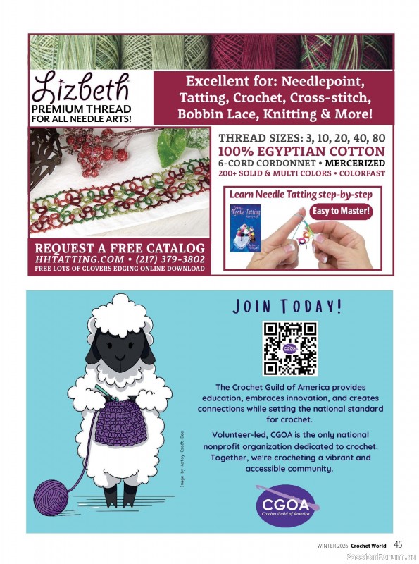 Вязаные проекты крючком в журнале &laquo;Crochet World - Winter 2026&raquo;