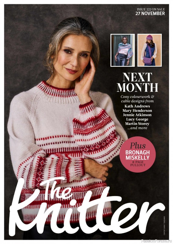 Вязаные проекты спицами в журнале «The Knitter №221 2025»