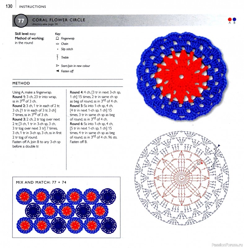 Вязаные проекты в книге «75 Crocheted Floral Blocks». Часть 2.