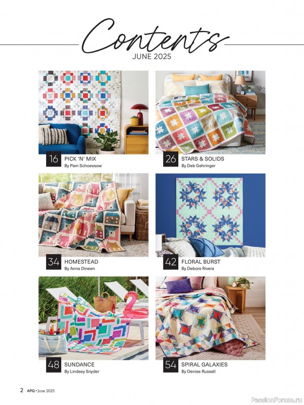 Коллекция проектов для рукодельниц в журнале «American Patchwork & Quilting №194 2025»