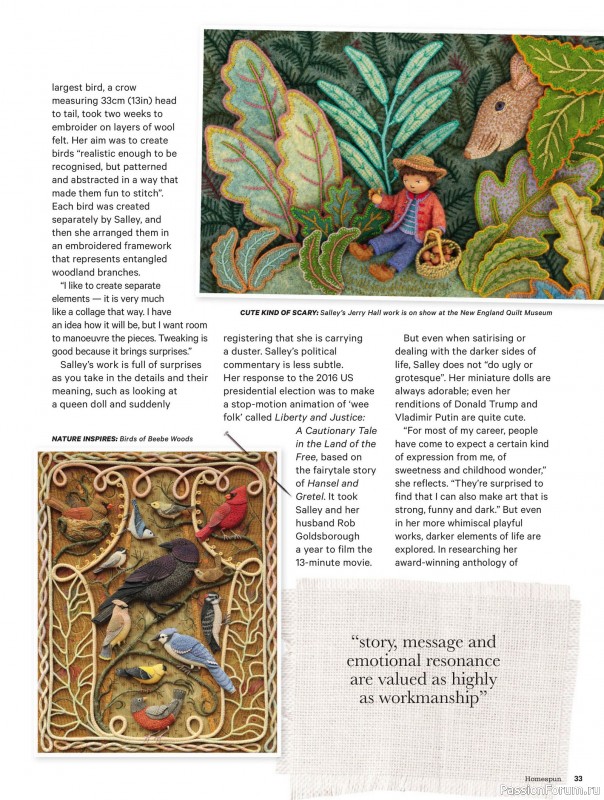 Коллекция проектов для рукодельниц в журнале «Australian Homespun - October-November 2025»