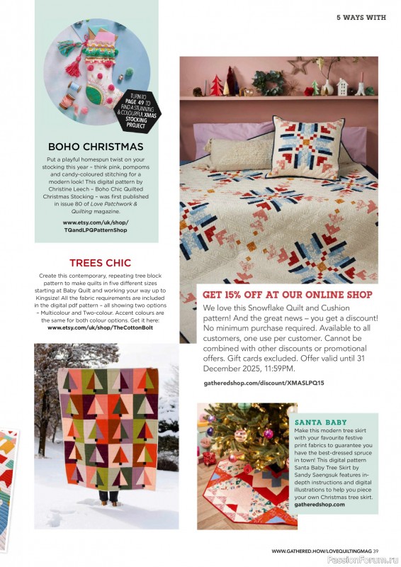 Коллекция проектов для рукодельниц в журнале «Love Patchwork & Quilting №155 2025»
