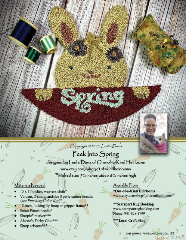 Коллекция вышивки в журнале «Punch Needle & Primitive Stitcher - Spring 2025»