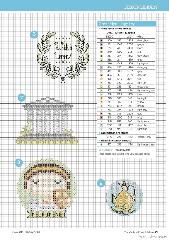 Коллекция вышивки в журнале «The World of Cross Stitching №329 2022»