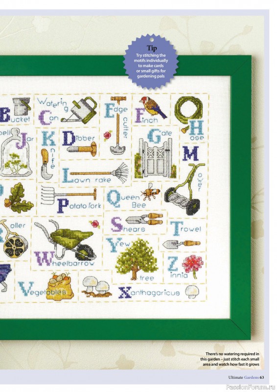 Коллекция вышивки в журнале «Ultimate Cross Stitch Gardens 2026»
