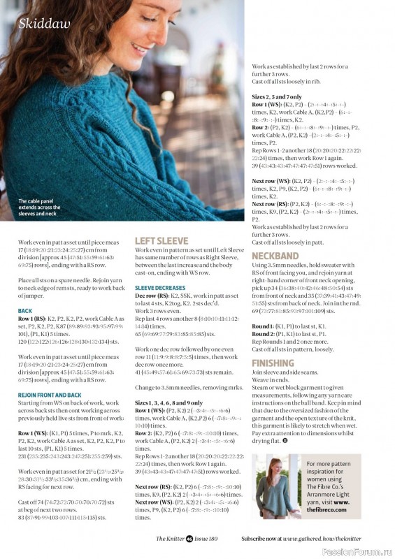 Вязаные модели спицами в журнале «The Knitter №180 2022»