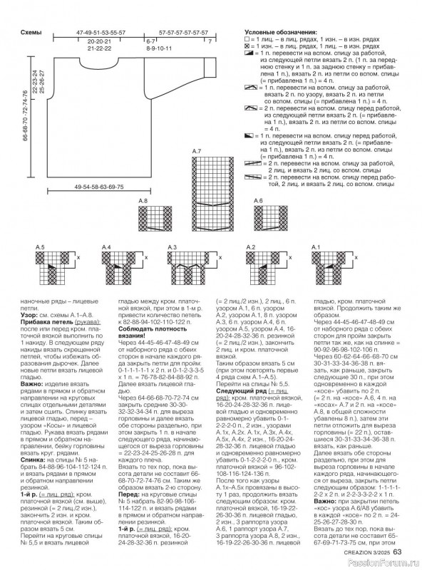 Вязаные модели в журнале «Creazion №3 2025»