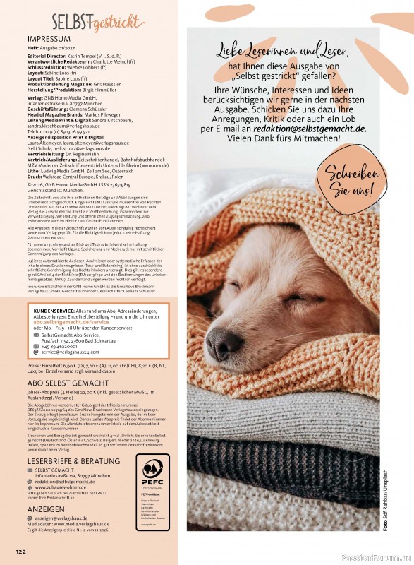 Вязаные модели в журнале «Selbst Gestrickt №1 2027»