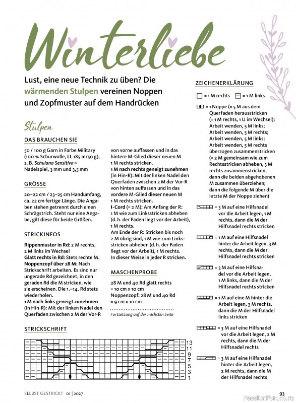 Вязаные модели в журнале «Selbst Gestrickt №1 2027»