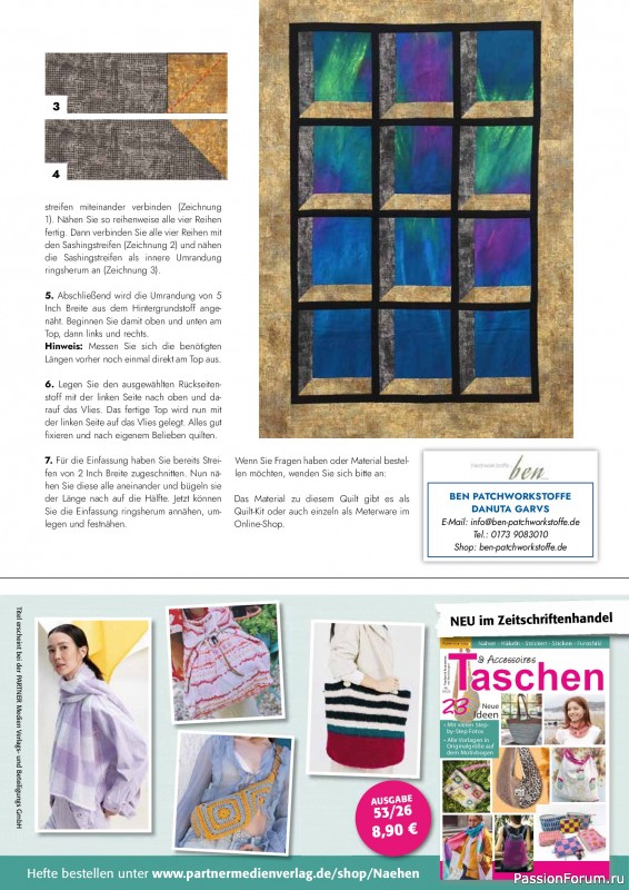 Коллекция проектов для рукодельниц в журнале &laquo;Patchwork das Magazin №5 2026&raquo;