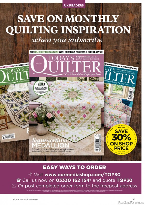 Коллекция проектов для рукодельниц в журнале &laquo;Todays Quilter №143 2026&raquo;