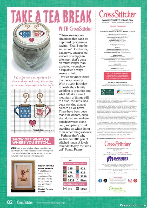 Коллекция вышивки в журнале «CrossStitcher №441 2026»