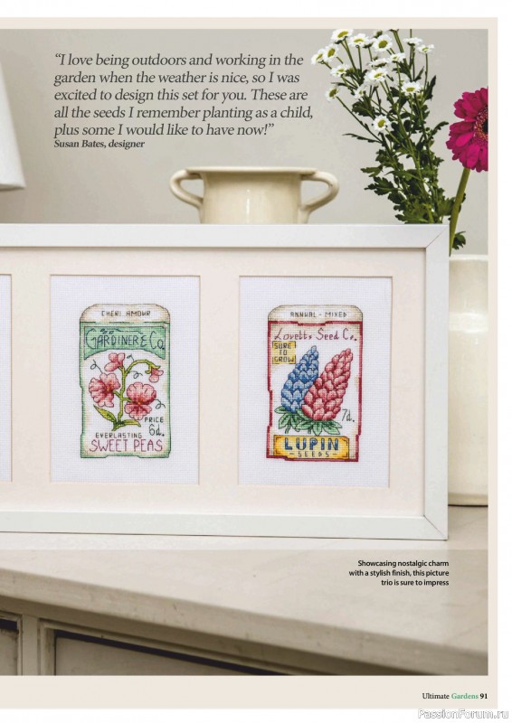 Коллекция вышивки в журнале «Ultimate Cross Stitch Gardens 2026»