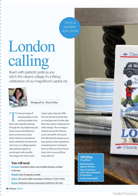 Коллекция вышивки в журнале &laquo;Ultimate Cross Stitch Travel 2026&raquo;