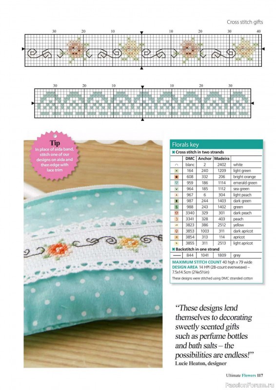 Коллекция вышивки в журнале «Ultimate CrossStitch Flowers - 2025»
