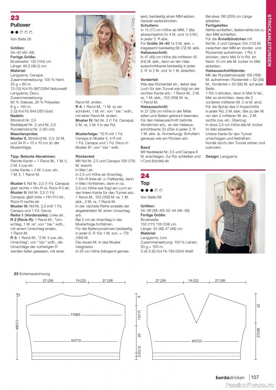 Вязаные модели в журнале «Burda Stricken №3 2020»