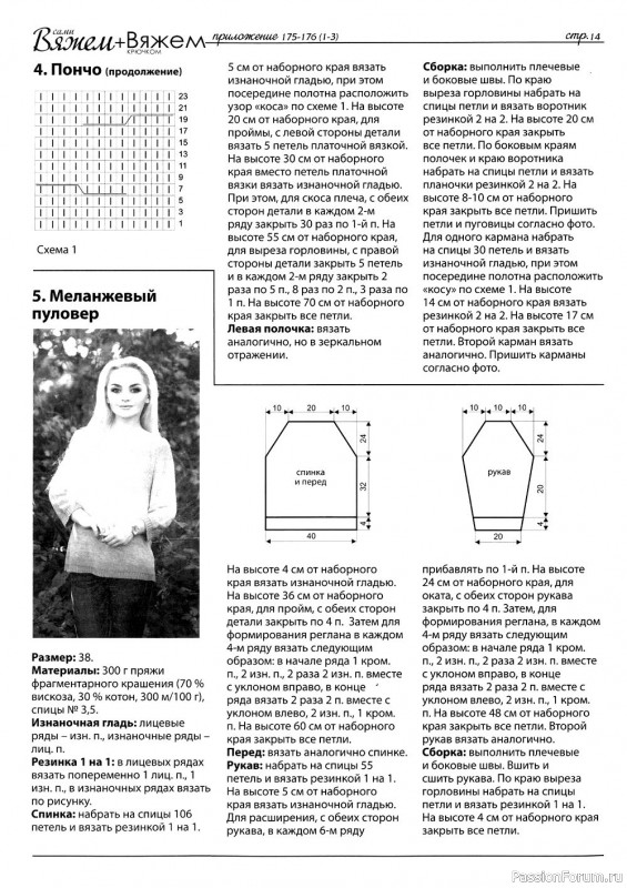 Вязаные модели в журнале «Вяжем сами №175-176 2020»