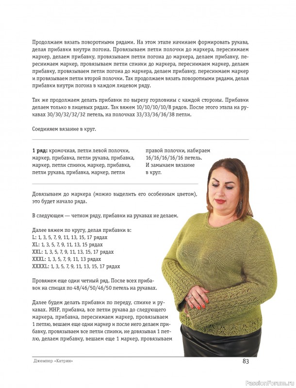 Вязаные проекты в книге «Красивая одежда Plus Size на спицах».