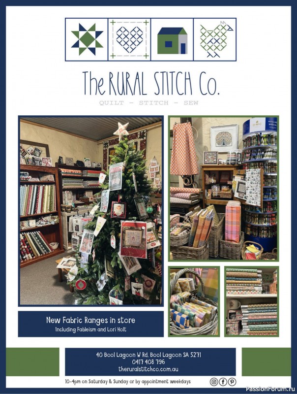 Коллекция проектов для рукодельниц в журнале «Australian Homespun - October-November 2025»