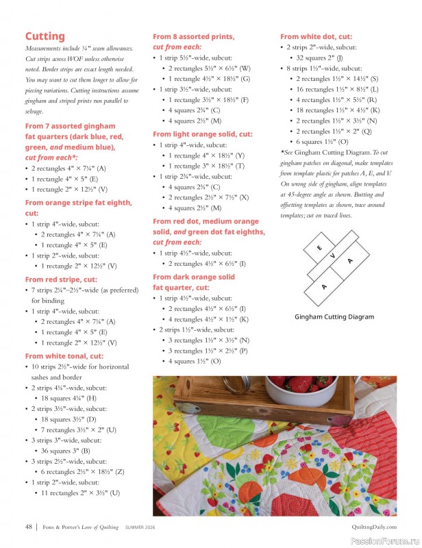 Коллекция проектов для рукодельниц в журнале «Love of Quilting - Summer 2026»
