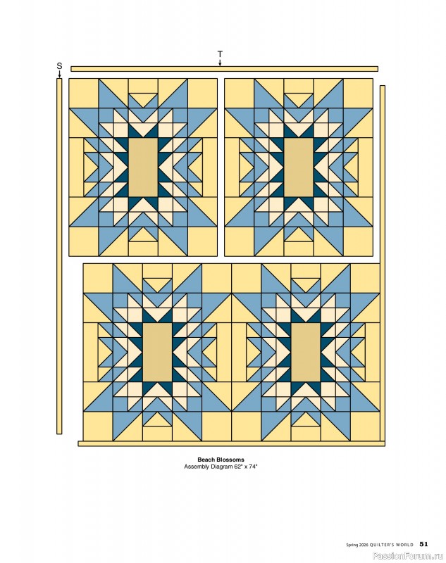 Коллекция проектов для рукодельниц в журнале «Quilter's World - Spring 2026»